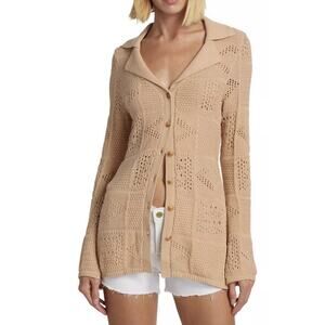 Kivari Clementine Ecru Knit Cardigan, Size 6